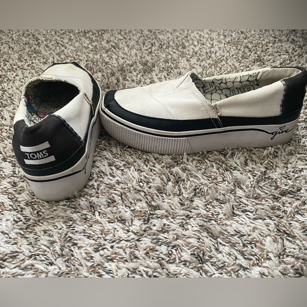TOMS Monochrome Canvas Slip-Ons